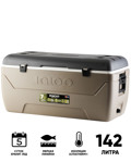 142л Термоконтейнер для охотников и рыболовов Igloo Sportsman 150 Sand Carbon